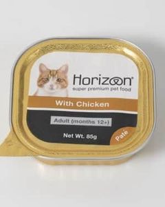 הוריזון עוף ללא דגנים 85 גרם שימורים לחתולים בוגרים