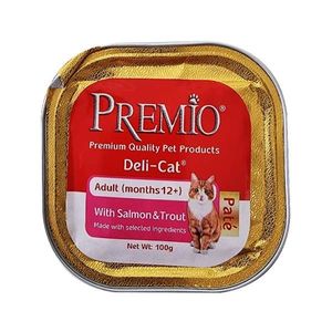 פרמיו מעדן פטה לחתול סלמון ופורל 100 גרם