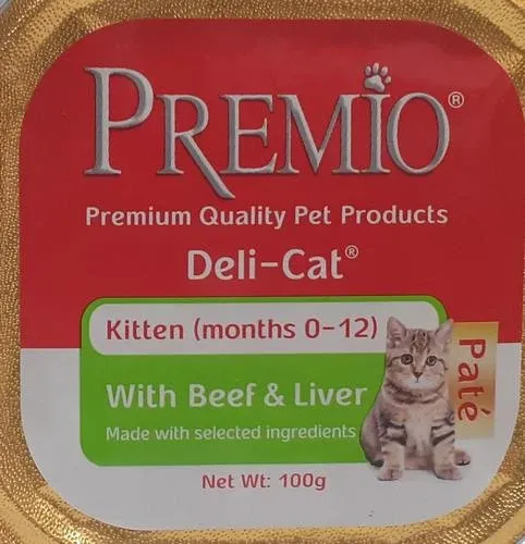 פרמיו מעדן פטה בקר וכבד 100 גר' לגורי חתולים