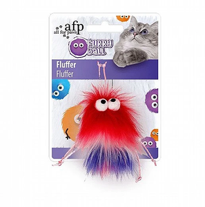 כדור משחק פרוותי לחתול פלופי אדום