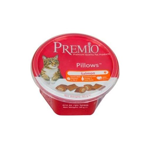חטיף פרמיו לחתול כריות עם סלמון 60 גרם