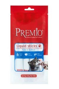 חטיף רך לחתול פרמיו בטעם טונה וסלמון 56 גרם
