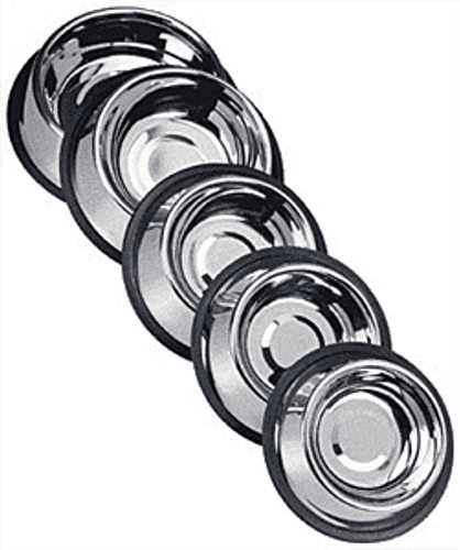 כלי אוכל נירוסטה עם גומי בגדלים שונים