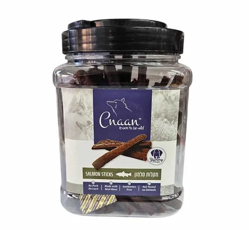 כנען חטיף מקלות סלמון בצנצנת 400 גרם