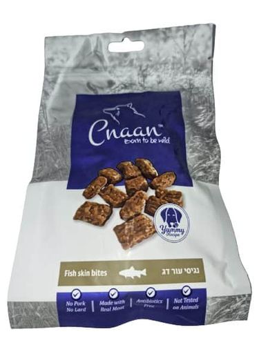 חטיף כנען נגיסי עור דג 60 גר' לכלב