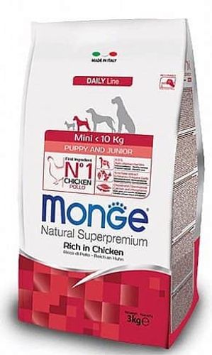 אוכל לגורי כלבים מונג' כלב קטן עוף 3 ק