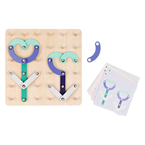 Geoplank גאופלאנק – משחק הרכבה ודמיון מעץ 33 חלקים