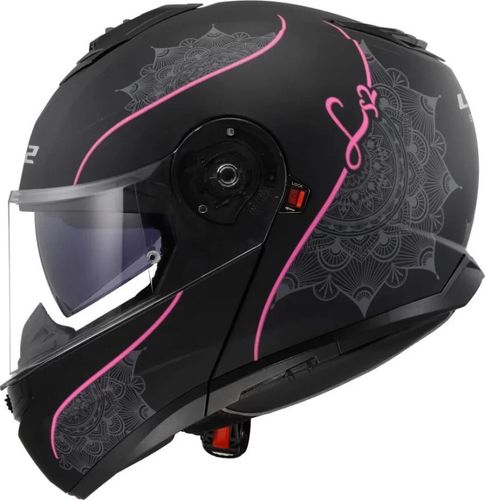 קסדה נפתחת אל אס 2 סטרוב שחור/ ורוד – LS2 FF908 STROBE II LUX BLACK PINK