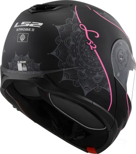 קסדה נפתחת אל אס 2 סטרוב שחור/ ורוד – LS2 FF908 STROBE II LUX BLACK PINK