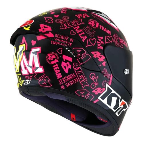 קסדה מלאה קיי ווי טי שחור/ צהוב/ ורוד – KYT NX-RACE ESPARGARO REPLICA