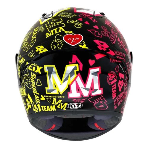 קסדה מלאה קיי ווי טי שחור/ צהוב/ ורוד – KYT NX-RACE ESPARGARO REPLICA