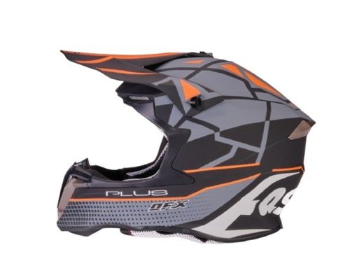 קסדת רכיבה די אף איקס אפור/ שחור/ כתום – DFX HELMET