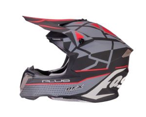 קסדת רכיבה די אף איקס אפור/ שחור/ אדום – DFX HELMET
