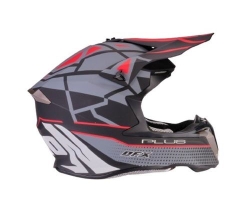 קסדת רכיבה די אף איקס אפור/ שחור/ אדום – DFX HELMET