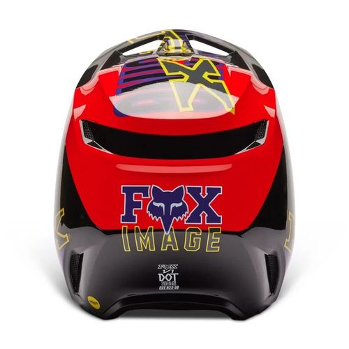 קסדת רכיבה פוקס שחור/ אדום/ סגול – FOX V1 BARBED WIRE SE V23
