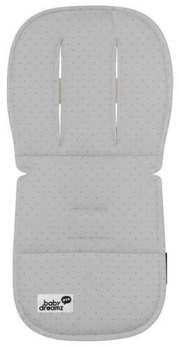 ריפודית אוניברסלית לעגלות וטיולונים בעלי מנגנון גובה לרצועות, 100% כותנה אורגנית - נקודות אפור