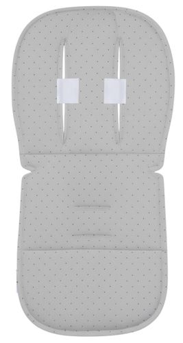 ריפודית אוניברסלית לעגלות וטיולונים בעלי מנגנון גובה לרצועות, 100% כותנה אורגנית - נקודות אפור