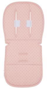 ריפודית אוניברסלית לעגלות וטיולונים בעלי מנגנון גובה לרצועות, 100% כותנה אורגנית - נקודות ורוד