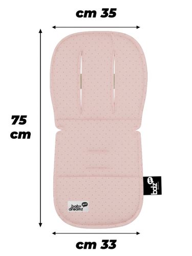 ריפודית אוניברסלית לעגלות וטיולונים בעלי מנגנון גובה לרצועות, 100% כותנה אורגנית - נקודות תכלת