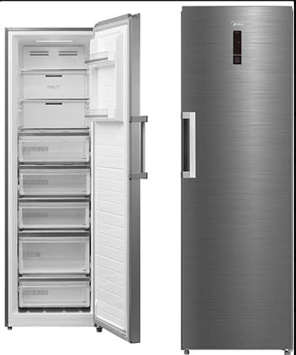 מקפיא 8 מגירות כולל שבת אוטומט Midea HS-364LWEN/6360 - גימור נירוסטה מוברשת