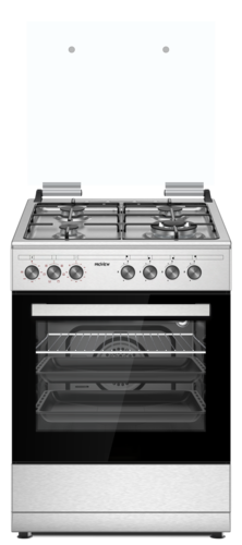תנור משולב עם כיריים 60X60 ס"מ נירוסטה PROVIEW PVFSO60-NI