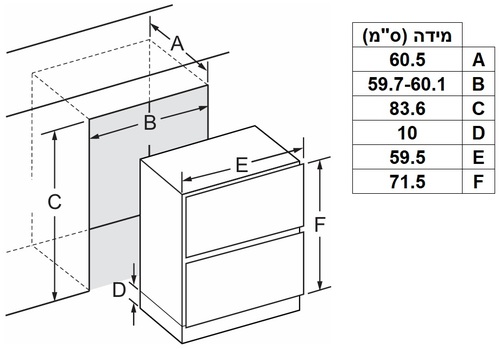 מגירות קירור דגם SKSUD2402E