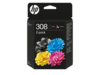 סט ראשי דיו מקורי ‏שחור וצבעוני HP 308 