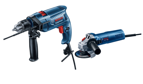 מקדחה רוטטת GSB 550 + משחזת זוית GWS 750  מבית BOSCH