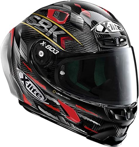 קסדה מלאה לאופנוע שחור אדום  X-803 SBK מבית X-LITE