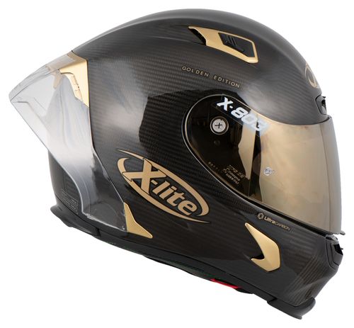 קסדה מלאה לאופנוע שחור זהב X-803 GOLDEN מבית X-LITE