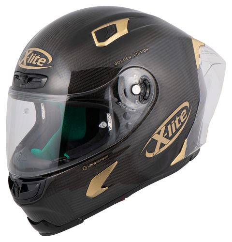 קסדה מלאה לאופנוע שחור זהב X-803 GOLDEN מבית X-LITE