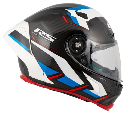 קסדה מלאה לאופנוע שחור לבן כחול MOTORMASTER מבית X-LITE