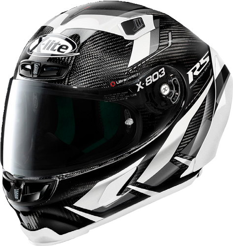 קסדה מלאה לאופנוע שחור אפור לבן MOTORMASTER מבית X-LITE
