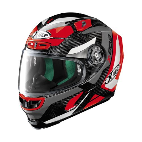 קסדה מלאה לאופנוע X-803 MASTERY מבית X-LITE-שחור אדום לבן