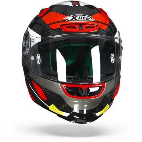 קסדה מלאה לאופנוע X-803 MASTERY מבית X-LITE-שחור אדום לבן