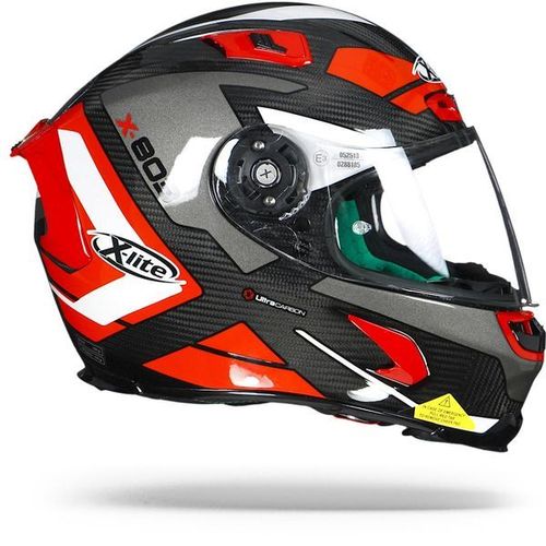 קסדה מלאה לאופנוע X-803 MASTERY מבית X-LITE-שחור אדום לבן
