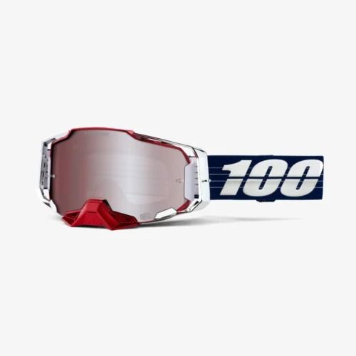 משקפי אבק 100% ARMEGA atac לבן עדשה כסף