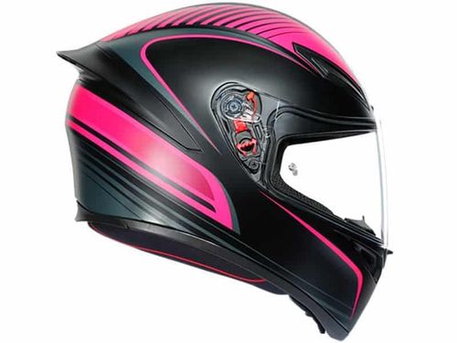 קסדה מלאה AGV דגם K1 צבע  שחור ורוד
