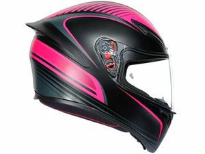 קסדה מלאה AGV דגם K1 צבע  שחור ורוד