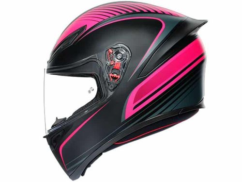 קסדה מלאה AGV דגם K1 צבע  שחור ורוד