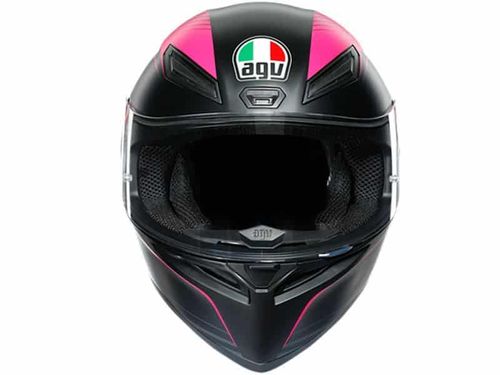 קסדה מלאה AGV דגם K1 צבע  שחור ורוד