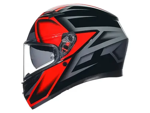 קסדה מלאה AGV K-3 צבע COMPOUND שחור אדום