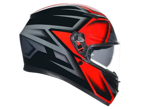 קסדה מלאה AGV K-3 צבע COMPOUND שחור אדום