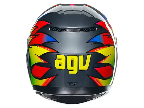 קסדה מלאה AGV K-3 צבע BIRDY 2.0 אפור צהוב אדום