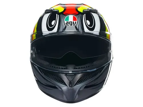 קסדה מלאה AGV K-3 צבע BIRDY 2.0 אפור צהוב אדום