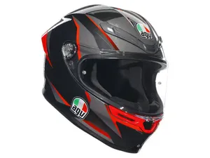 קסדה מלאה AGV דגם K-6 S צבע SLASHCUT שחור אפור אדום