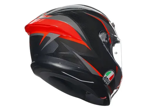 קסדה מלאה AGV דגם K-6 S צבע SLASHCUT שחור אפור אדום