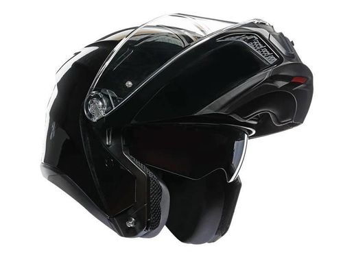 קסדה נפתחת AGV דגם TOURMODULAR שחור מבריק