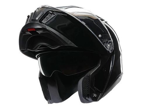 קסדה נפתחת AGV דגם TOURMODULAR שחור מבריק