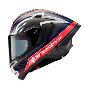 קסדת כביש ספורטיבית ALPINESTARS SUPERTECH R10 שחור קרבון אדום כחול
